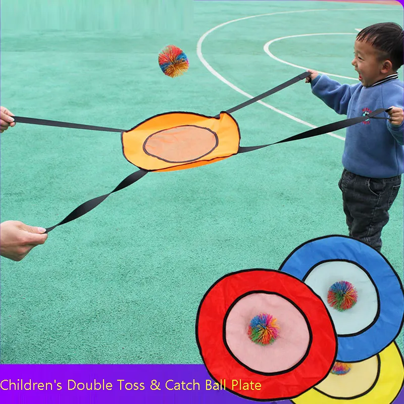 Kids Throw Toss Plate Ball Toys for Children School Outdoor Educational Interactive Team Game Animal Design Polyester Unisex 12+