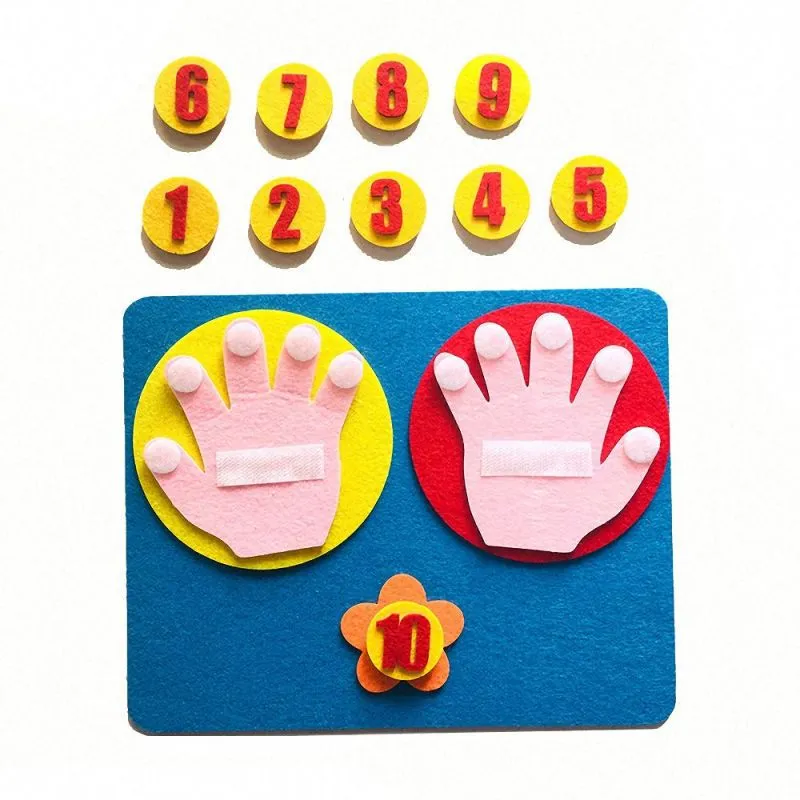 Kids Montessori Math Numbers Counting Educational Learning DIY Non-woven Toy