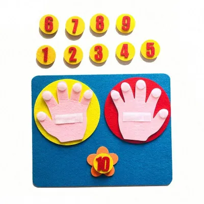 Kids Montessori Math Numbers Counting Educational Learning DIY Non-woven Toy