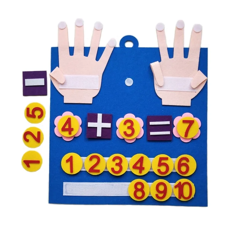 Kids Montessori Early Learning Finger Numbers Math Toy - Avoid Fire Warning
