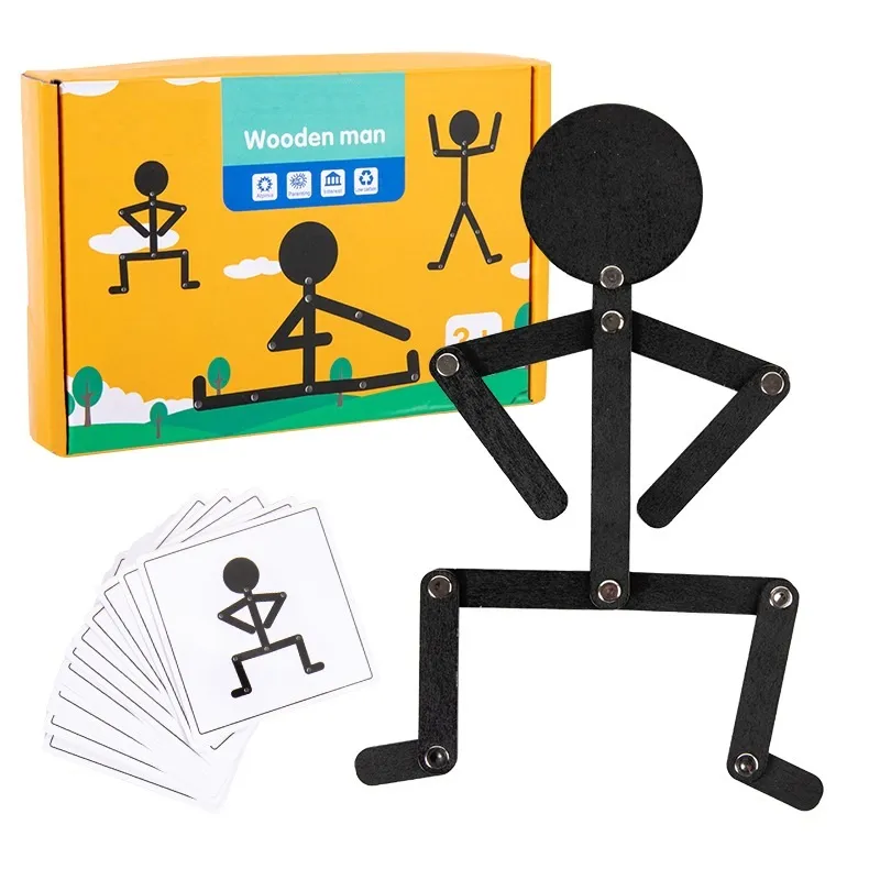 Kids Montessori Sporty Joint Educational Intellectual Development Wooden Toy Animals Nature