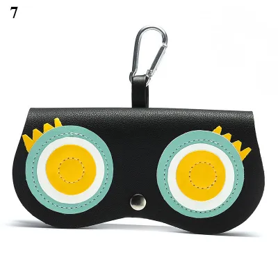 Cute Cartoon Owl Design PU Glasses Storage Case for Women
