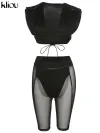 Black Shorts Set