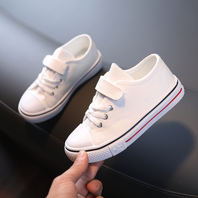 Kids white canvas shops shoes