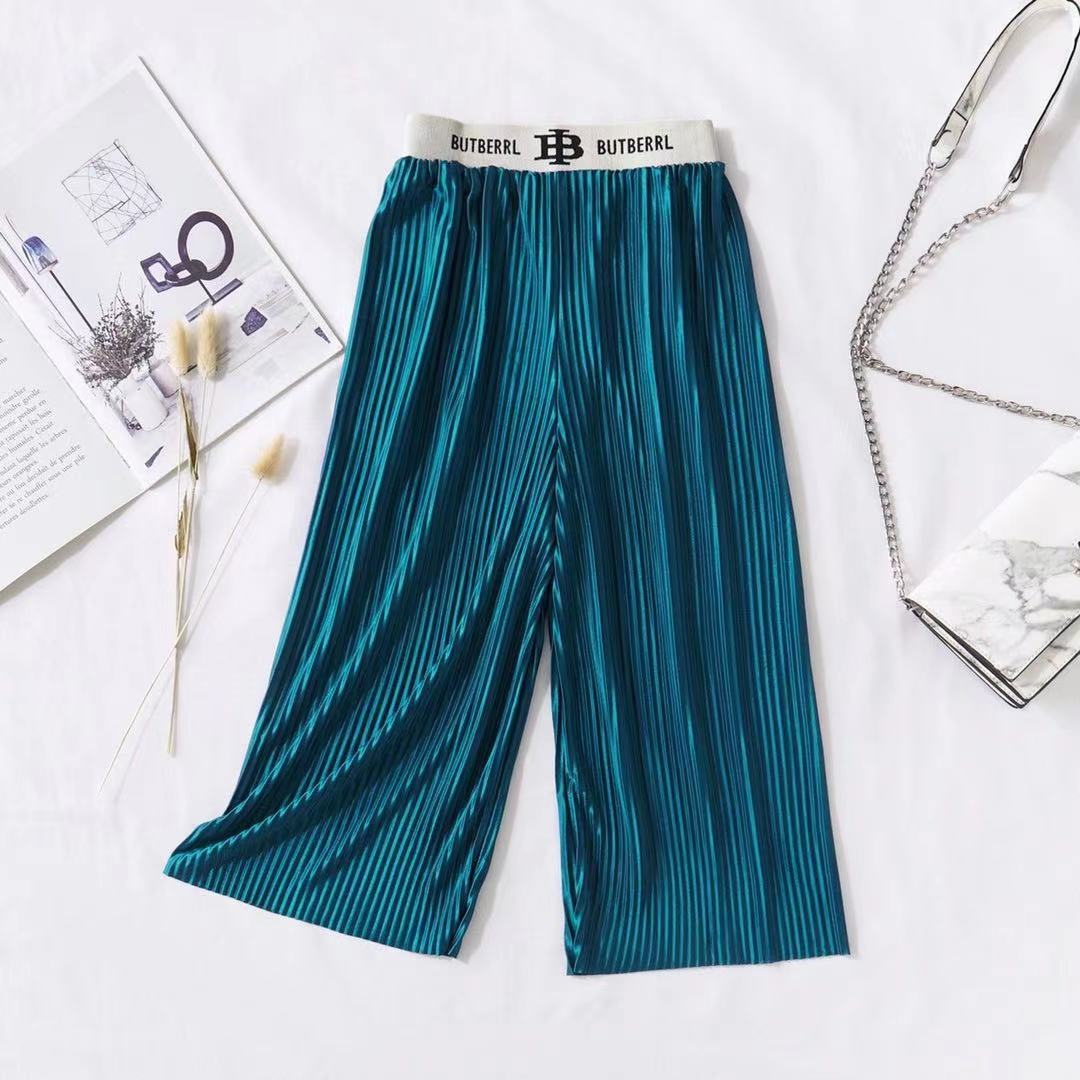 Wholesale Kids Girls Casual Solid Color Loose Elastic