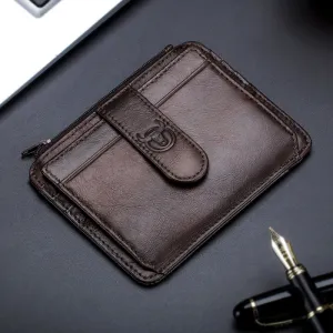 Men's Vintage Buckle Multi-pocket Genuine Leather Wallet