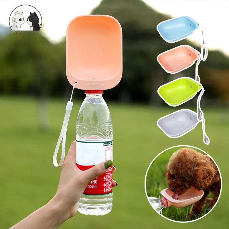 Portable Dog Outdoor Water Drinking Feeder Bowl Bottle Pet Supplies