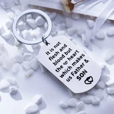 Which Makes Us Father And Son/Daughter Slogan Stainless Steel Keychain