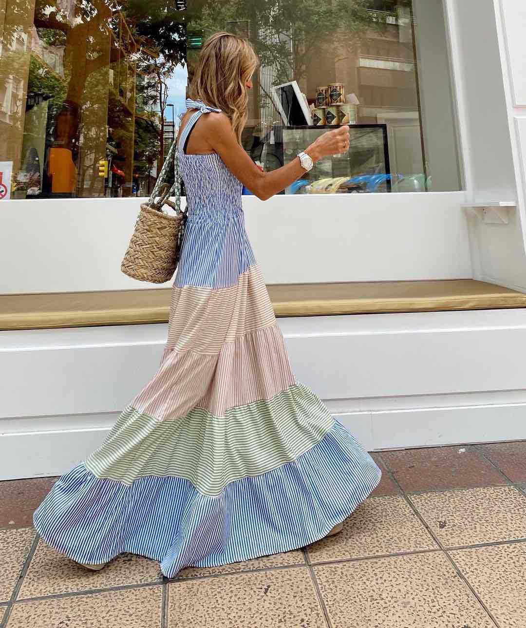 Iriedaily 【 Blossy Maxi Dress Khaki Beach Women 】 ファッション レディースファッション トップス Tシャツ カットソー レ Wholesale Women Bohemian Sleeveless Summer Sleeveless