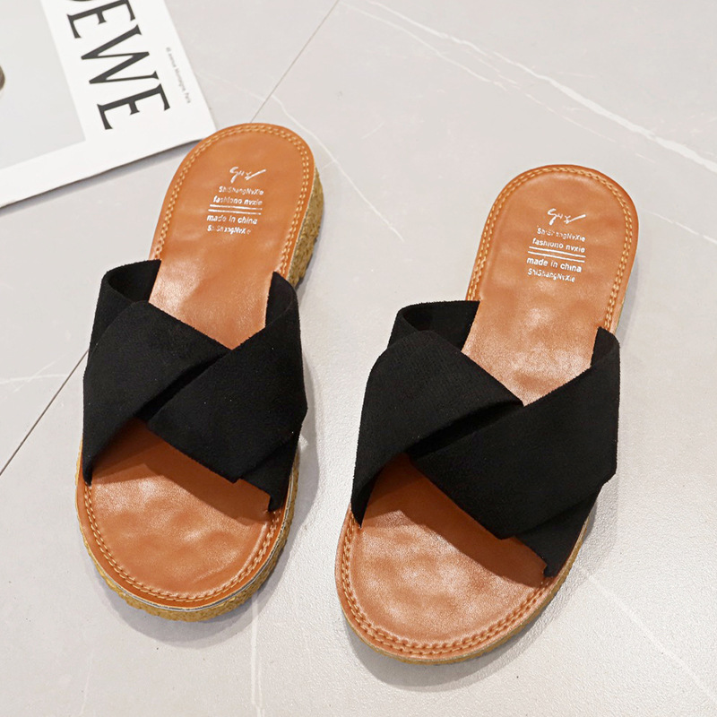 【MODERNIF】Pia round slippers Wholesale Women Fashion Casual Plus Size Solid Color Round