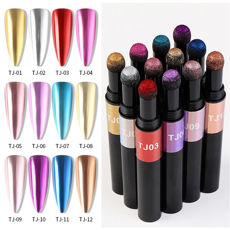 Nail Art Color Solid Loose Chameleon Titanium Powder Air Cushion Pen