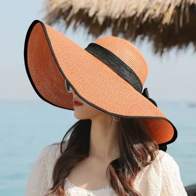 Women Summer Casual Big Brim Sun Hat Straw