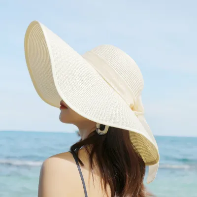 Women Summer Casual Big Brim Sun Hat Straw