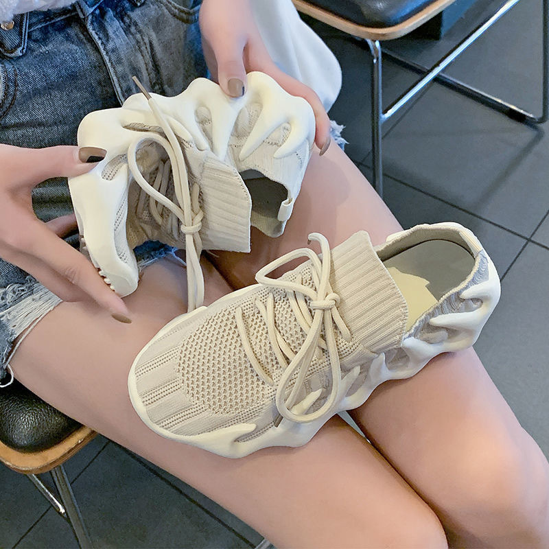 Wholesale Women Casual Fashion Lace-up Design Knit Mesh