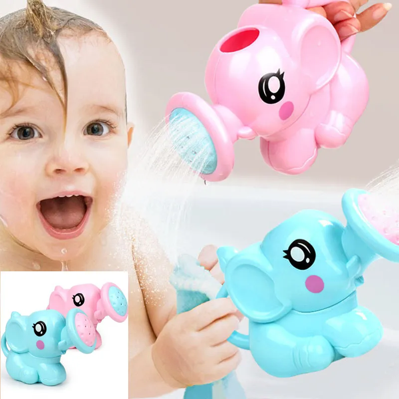 Baby Cartoon Elephant Shower Cup Newborn Child Shampoo Water Spoon Bath Cup