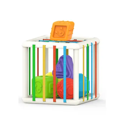 Baby Colorful Geometric Shape Blocks Sorting Game Montessori Learning Educational Toy for Children