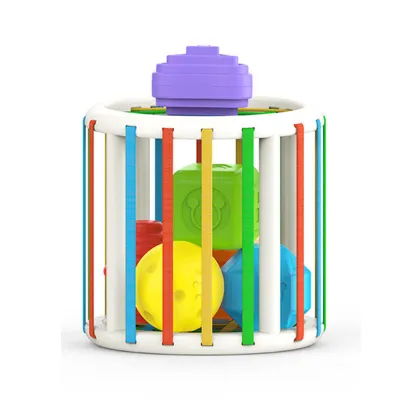 Baby Colorful Geometric Shape Blocks Sorting Game Montessori Learning Educational Toy for Children