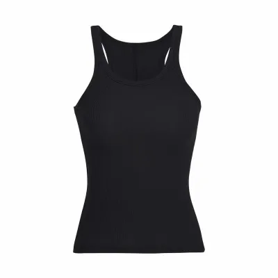 Women's Vintage Rib Knit Sleeveless Tank Top - Basic Solid Color Summer Top