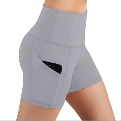 Women High Waist Pocket Biker Shorts for Yoga Sports