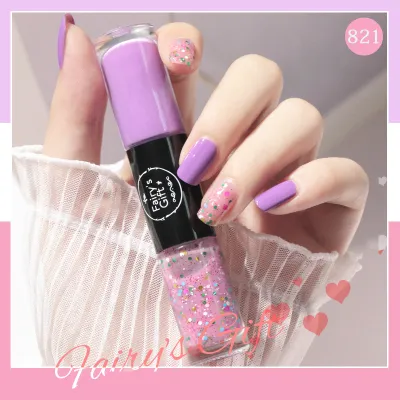 Double Head Quick Dry Nail Polish Without Baking Durable Non-Peeling Nail Art Manicure Gel Varnish 40 Colors
