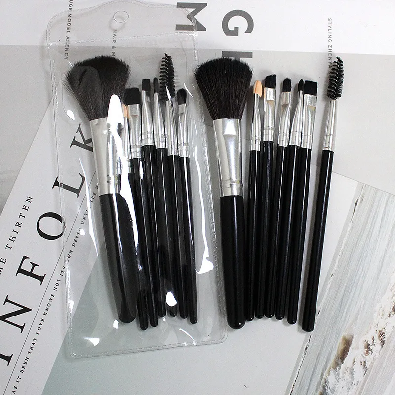 7pcs Portable Makeup Brushes Set with Wool Fiber Soft Brush Hair Cosmetic Kit