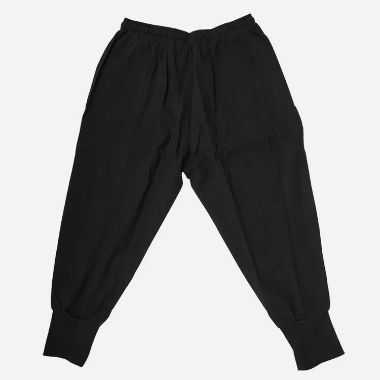 YUHAOTIN Sweatpants for Men Big and Tall Cotton Joggers Mens Solid Color  Simple Business Casual Straight Suit Pants Pants,Black 