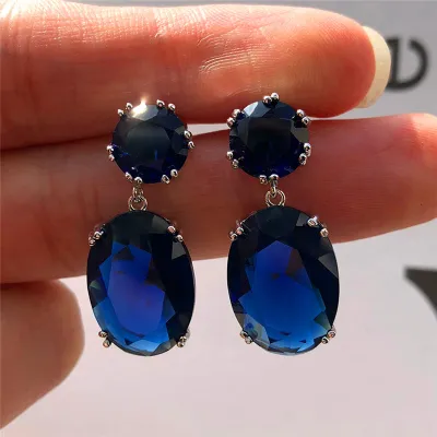 Women Luxury Zircon All-match Drop Earrings