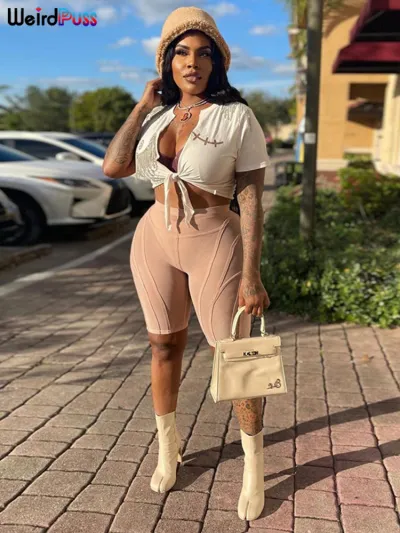 Women Edgy Mesh See-through Solid Color Summer Shorts