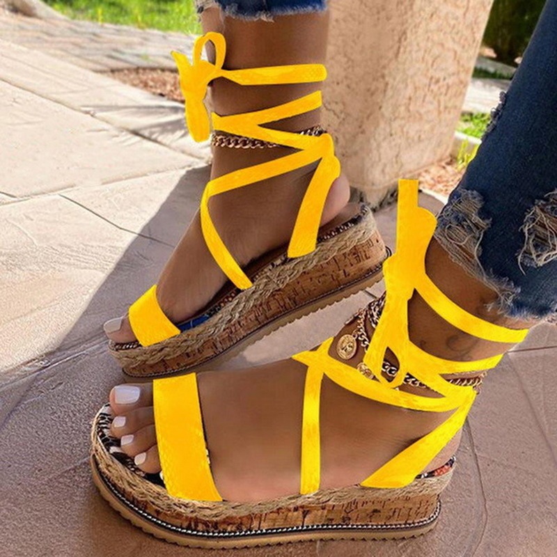 YELLO★BLACK WHALE PLATFORM SANDALS YELLO / BLACK WHALE PLATFORM SANDALS