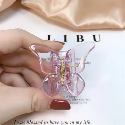 Women Exquisite Butterfly Shaped Acrylic Hair Claw for Daily Wear