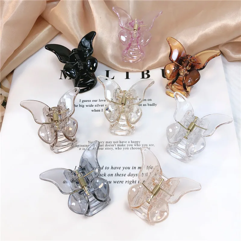 Women Exquisite Butterfly Shaped Acrylic Hair Claw for Daily Wear