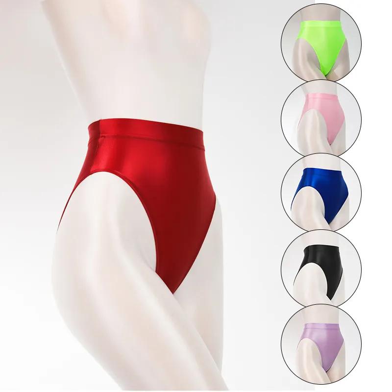 Women Edgy Satin Breathable Sexy High Waist Panty
