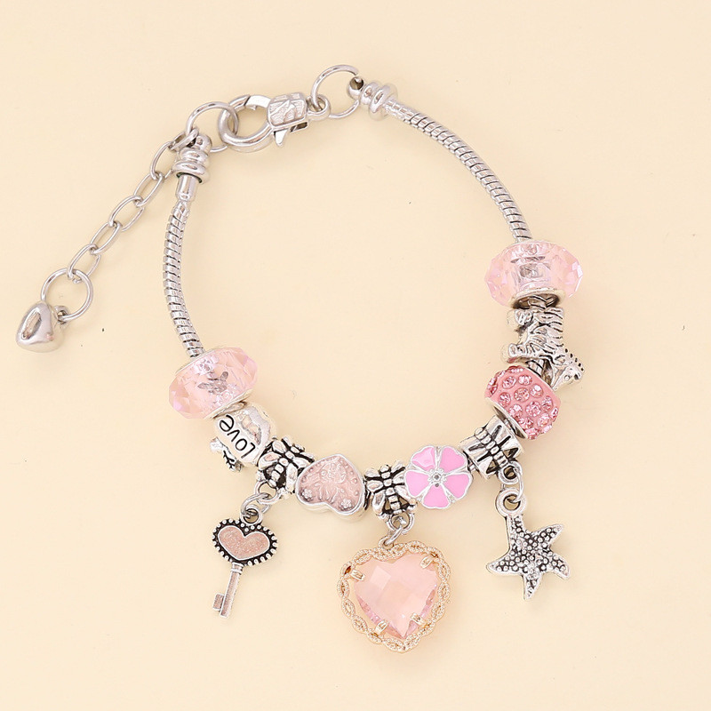 Wholesale Women Exquisite Heart Shaped Crystal Charm Bracelet