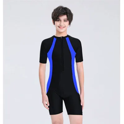 Kids Color Block Quick-drying Breathable One-piece Swimsuit for Unisex