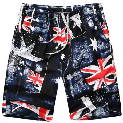 Summer Plus Size Men Beach Pants Quick-Drying Five-Point Loose Shorts Couple Big Pants