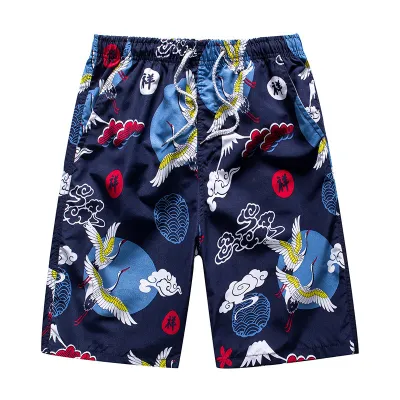 Summer Plus Size Men Beach Pants Quick-Drying Five-Point Loose Shorts Couple Big Pants