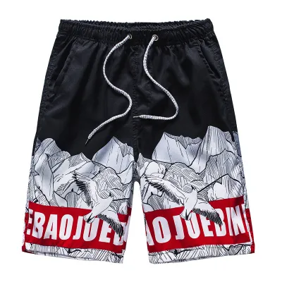 Summer Plus Size Men Beach Pants Quick-Drying Five-Point Loose Shorts Couple Big Pants