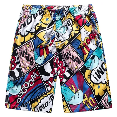 Summer Plus Size Men Beach Pants Quick-Drying Five-Point Loose Shorts Couple Big Pants