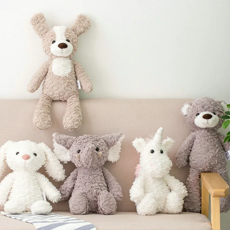 Kids Cute Cartoon Animals Soft Bunny Teddy Bear Dog Elephant Stuffed Plush Doll Toy