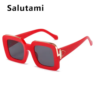Unisex Summer Vintage Square Frame Sunglasses