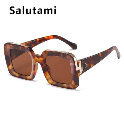 Unisex Summer Vintage Square Frame Sunglasses