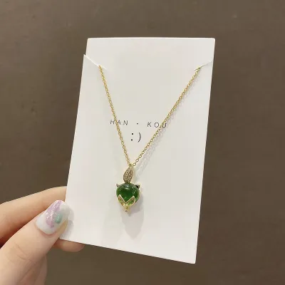Women Exquisite Rhinestone And Imitation Pearl Stainless Steel Pendant Necklace