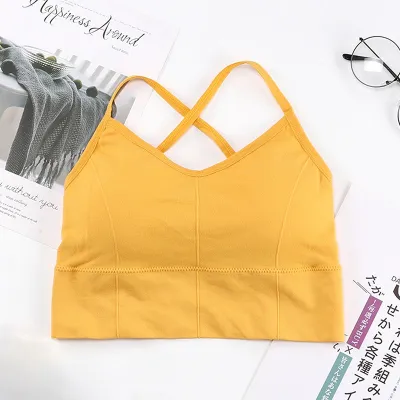 Women Basic Solid Color Yoga Breathable Sports Bra