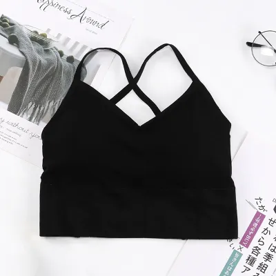 Women Basic Solid Color Yoga Breathable Sports Bra