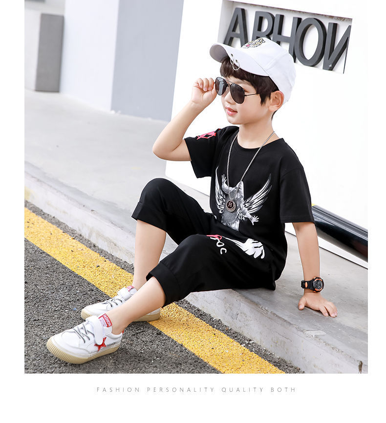 Wholesale Kids Boys Casual Round Neck Short Sleeve Letter Wholesale Kids Boys Casual Round Neck Short Sleeve Letter