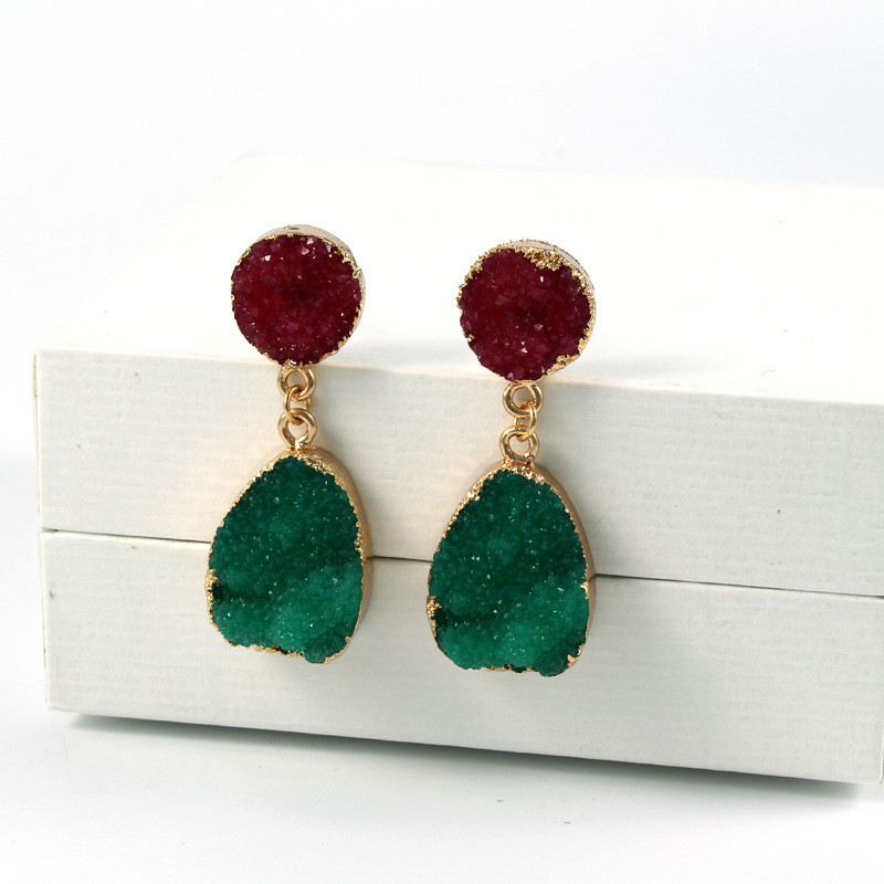 Wholesale Women Exquisite Solid Color Water Drop Shaped