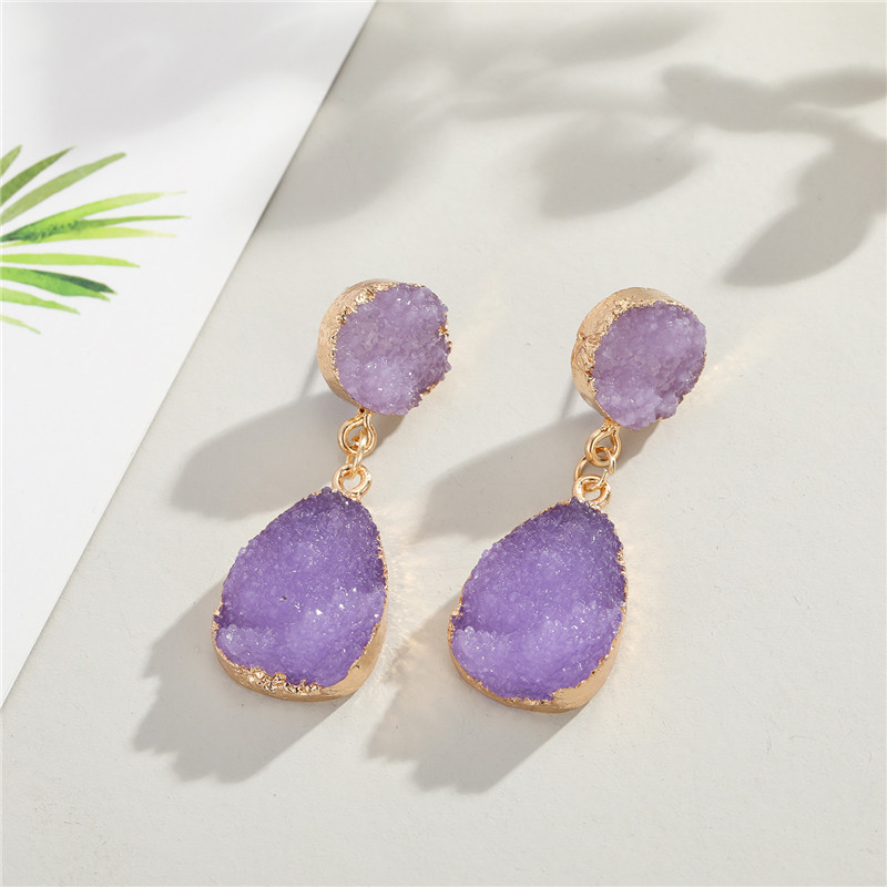 Wholesale Women Exquisite Solid Color Water Drop Shaped