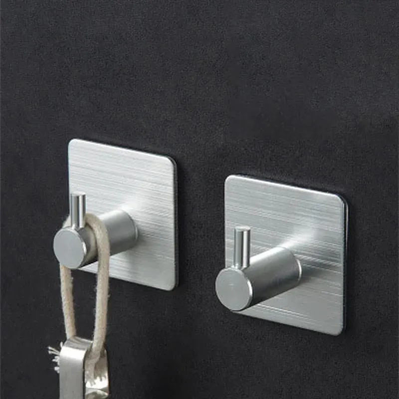 Black Robe Hook Wall Hook for Bathroom Aluminum Alloy Rustproof Hook Hanger Kitchen Home Storage Accessories