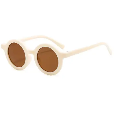 Kid Baby Round Frame Sunshine Cute Sunglasses for Child