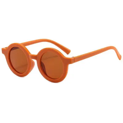 Kid Baby Round Frame Sunshine Cute Sunglasses for Child